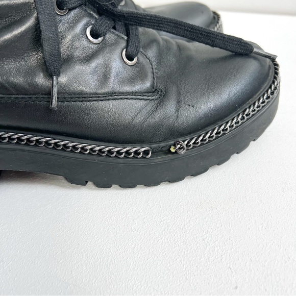 Wishbone Collection | Leather Chain Moto Boots - Picture 3 of 7